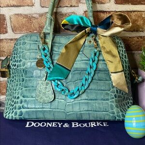 Dooney & Bourke  croc embossed satchel (Italian Dooney) rare Doctor tote